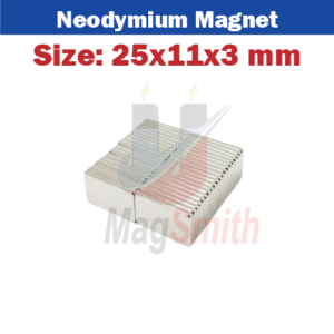 Neodymium Bar Magnet in Pakistan 25x11x3mm