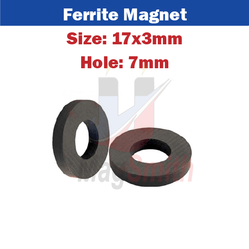 Ferrite Ring Magnet 17x3mm ID7mm - Pakistan Supplier